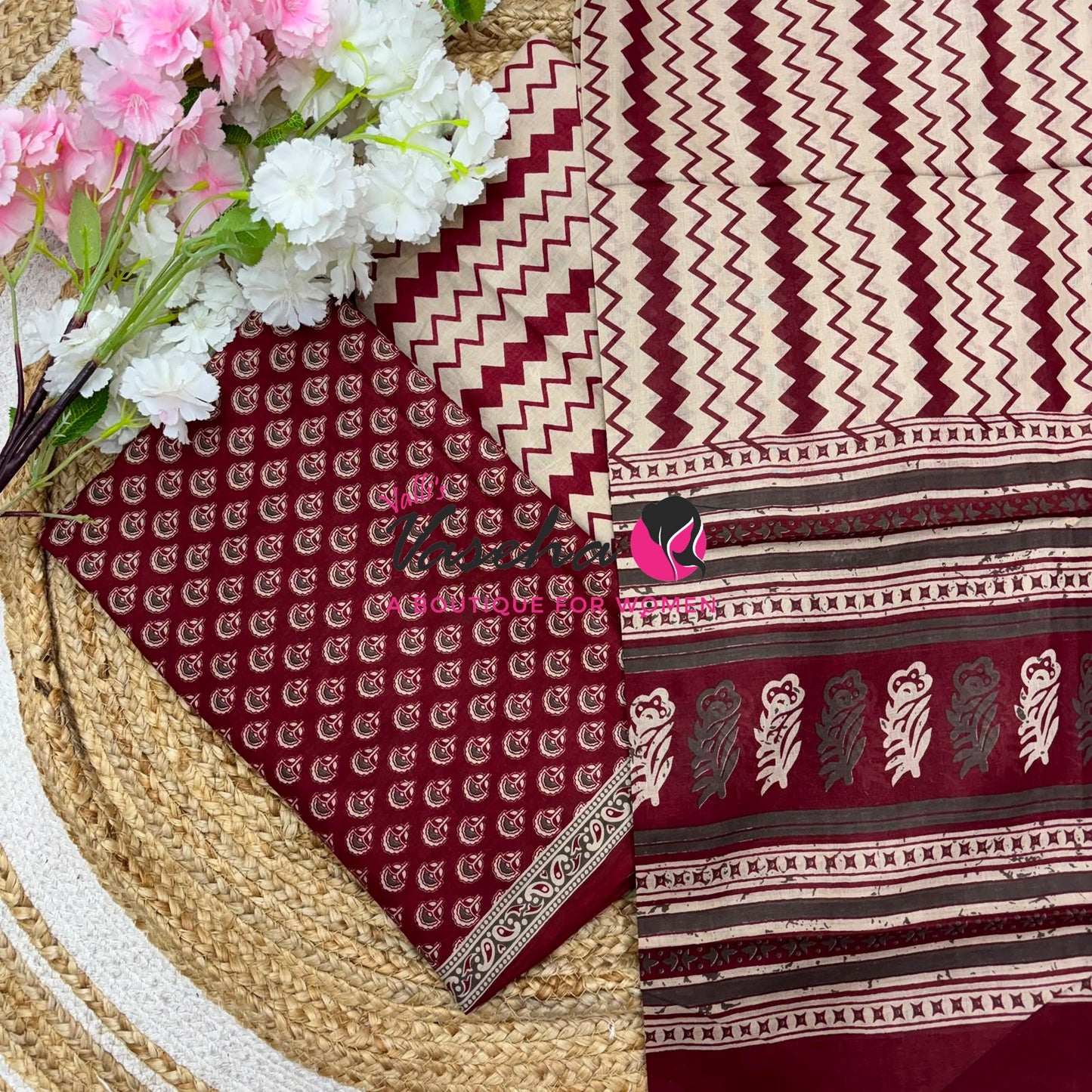 Pure Mul Mul Cotton | Unstitched Material | VVUSM079