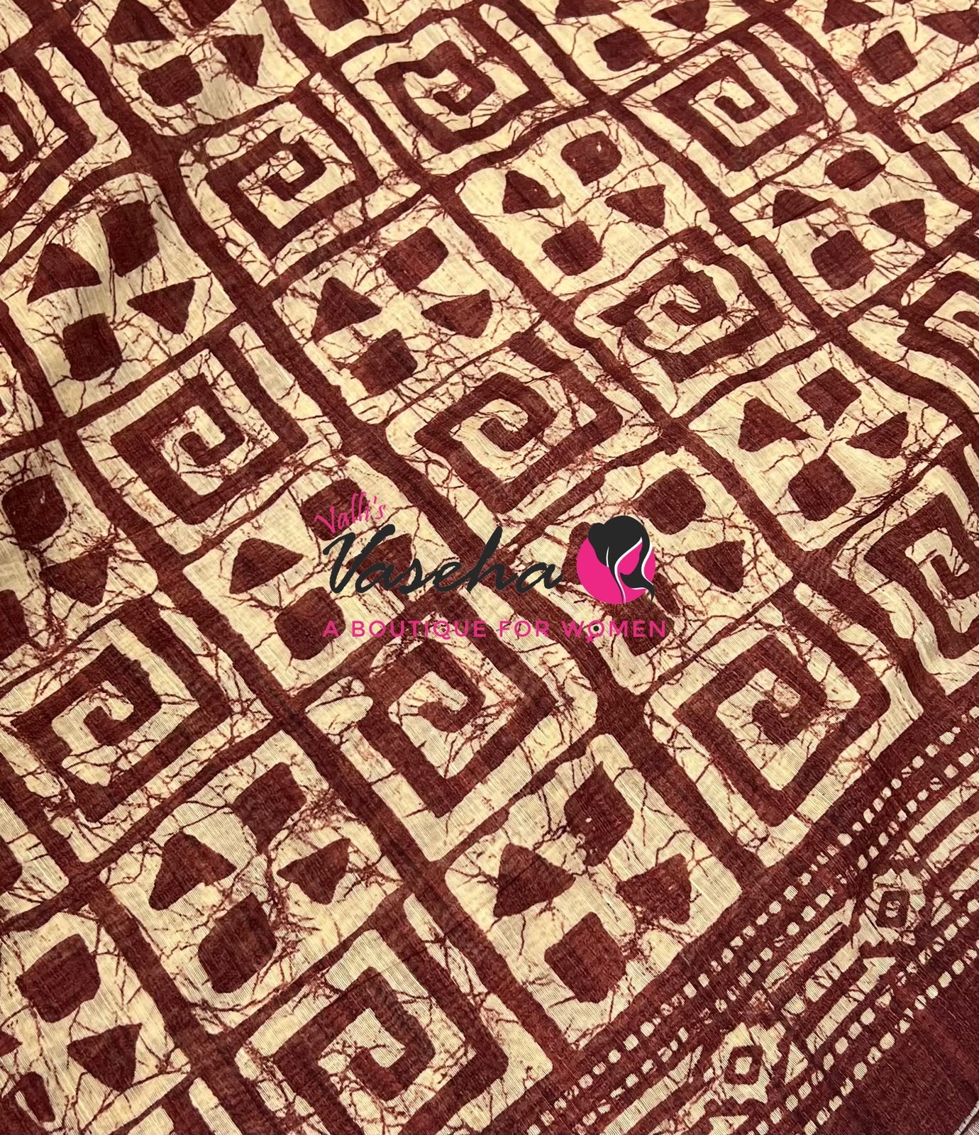 Art Tussar / Art Silk - Maroon Shade - VVATS002