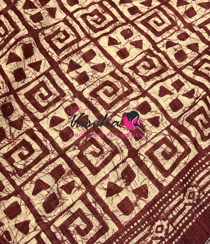 Art Tussar / Art Silk - Maroon Shade - VVATS002