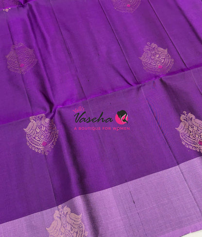 Pure Soft Silk Saree  - Purple & Lavender Combo - VVPSS137