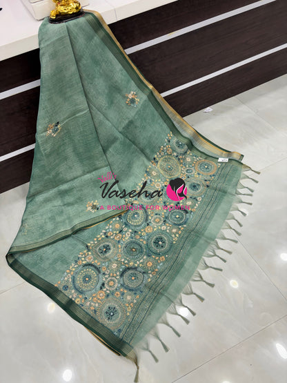 French Knot - Tissue Saree  - VVLFN019