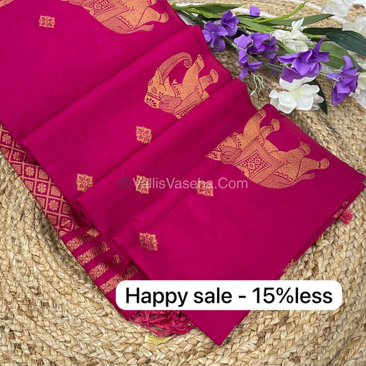 Mulberry Semi Silk - Dark  pink  Shade - VVMSS001