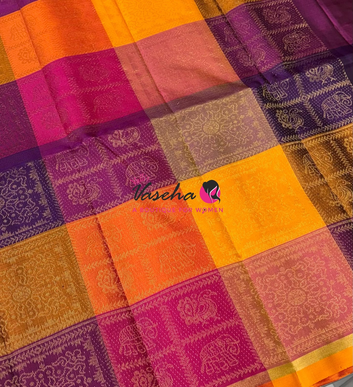 Pure Soft Silk Saree - Partly Pallu -  Half & Half Saree - VVPSS088
