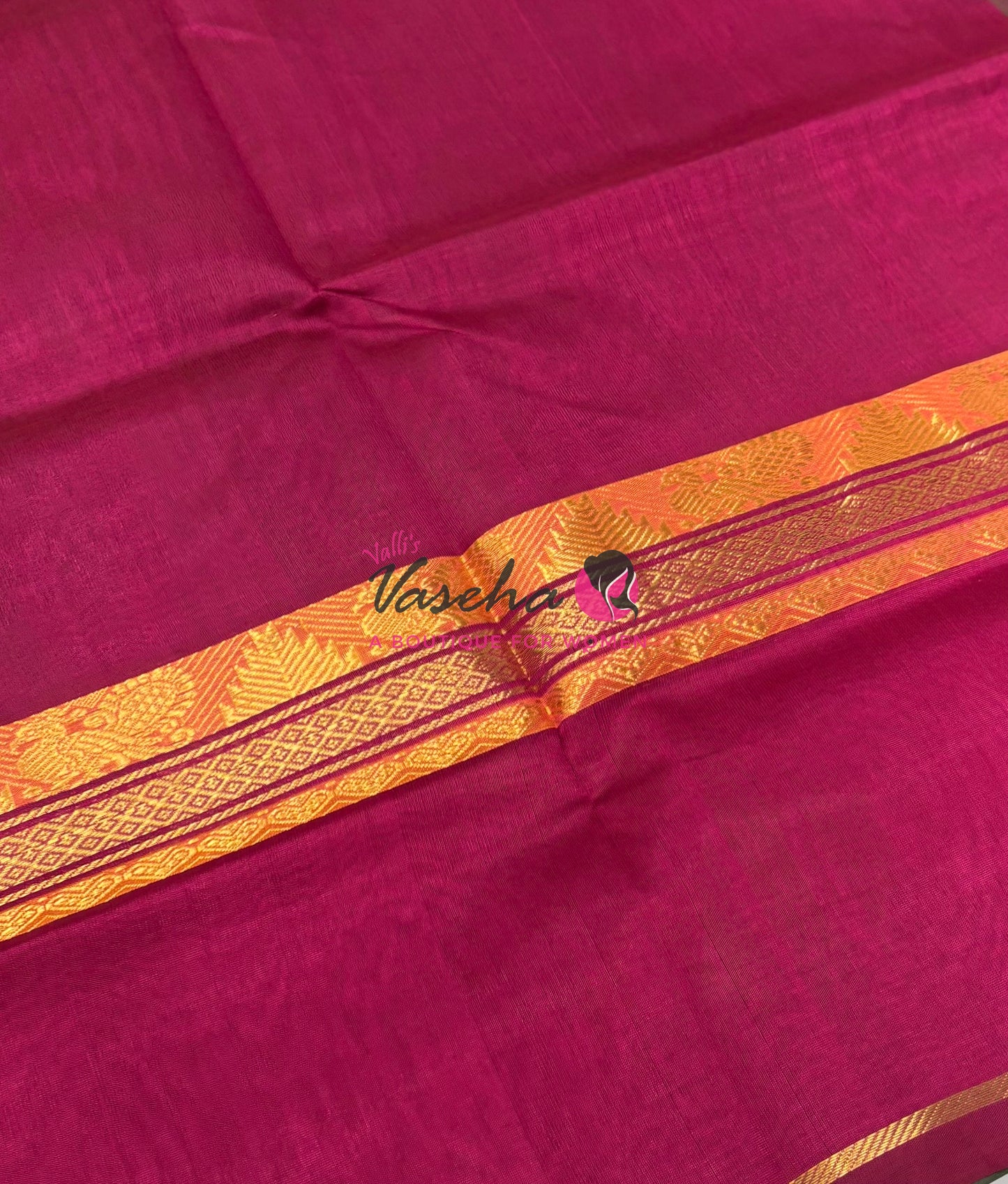 Pure Silk Cotton Saree - Mandhulir Green & Pinkish Red Shade - VVPSC013