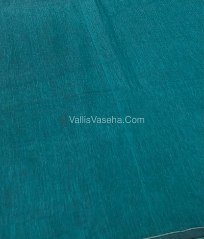 Khadi Cotton Sarees with Kalamkari Blouse - VVKCK001