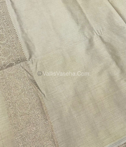 Banarasi - Heritage Silk - Semi Kathan Silk - Cream Shade- VVBHS001