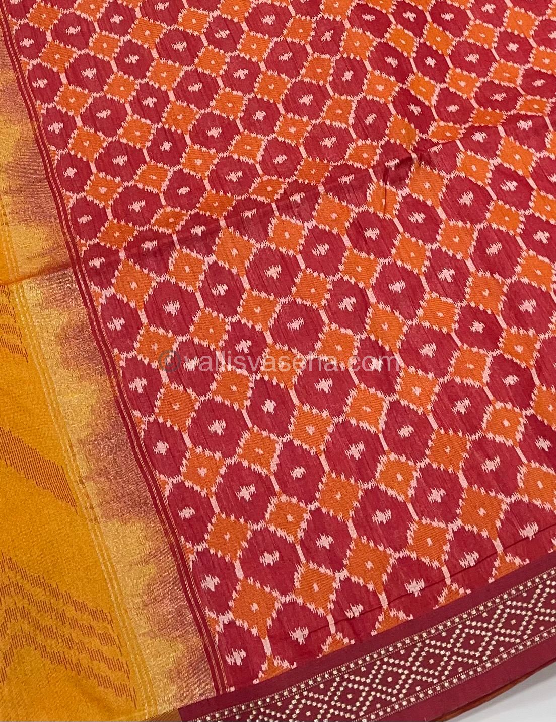 Semi Raw Silk with Zig Zag  Design Weaving - VVRS003