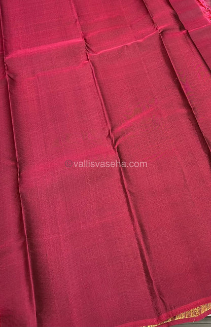 Pure Soft Silk Saree -Double tone Green with Merunish Pink - VVPSS020