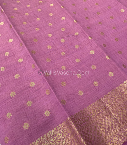 Semi Tussar Silk  - Onion Pink Shade  - VVSTS014