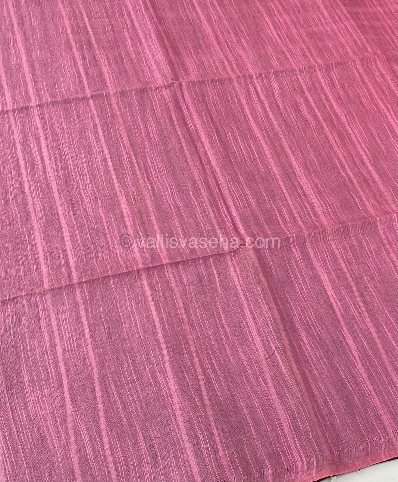 Bhagalpuri Silk - Brown With Pink - VVBS004