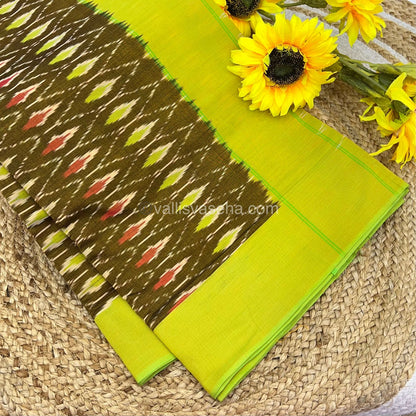 Ikkat Mercerised Cotton Saree - VVIKS001