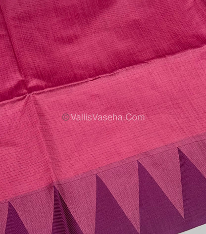 Semi Raw Silk - Pink With Purple Shade - VVRS006