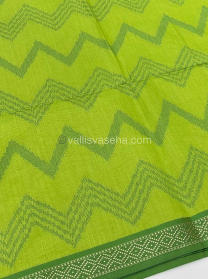 Semi Raw Silk with Zig Zag  Design Weaving - VVRS003