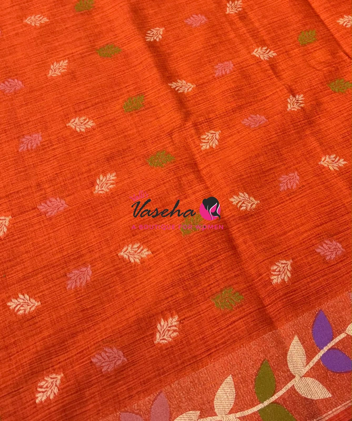 Banarasi - Heritage Meenakari Silk -  Orange Shade - VVBHS016
