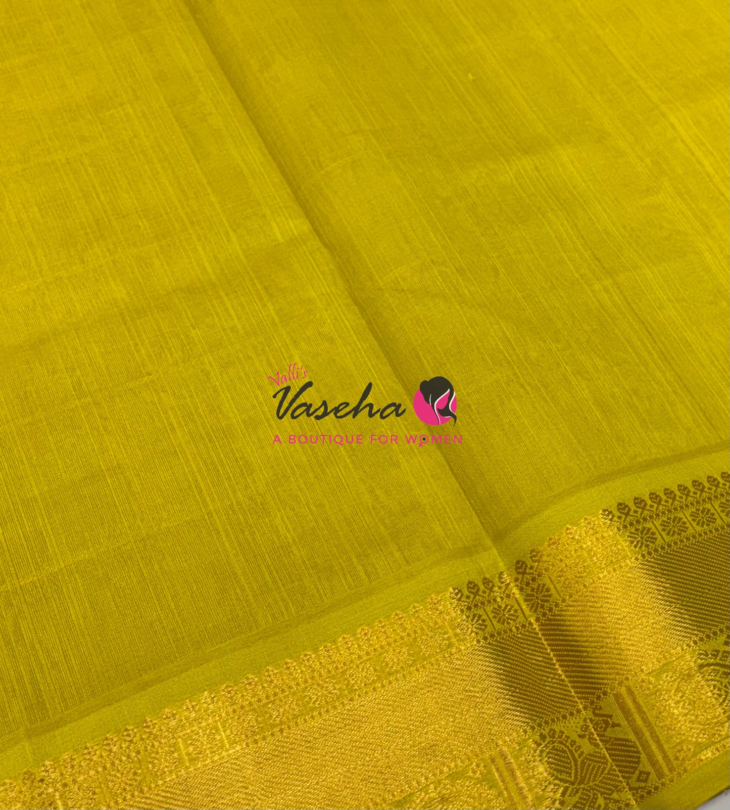 Pure Silk Cotton Saree - Mayil & Chakkaram Design - Cream With Lemon Yellow Shade - VVMC001