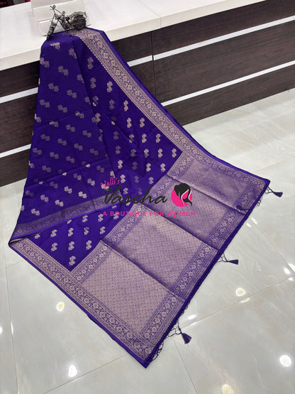 Banarasi - Heritage Silk - Semi Kathan Silk -  Violet Shade - VVBHS011