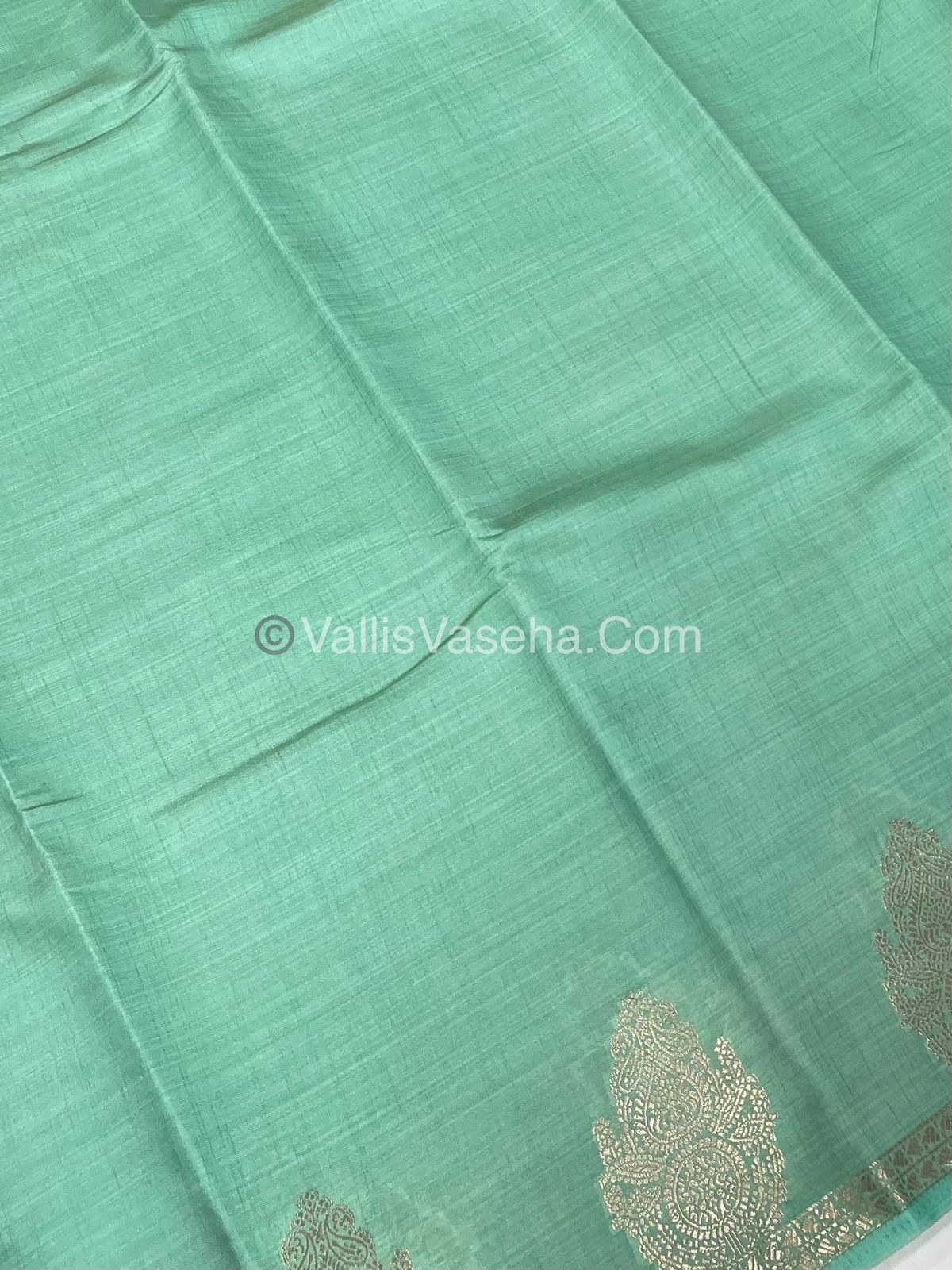 Semi Tussar Silk Saree |Pastel Green  shade |VVSTS046