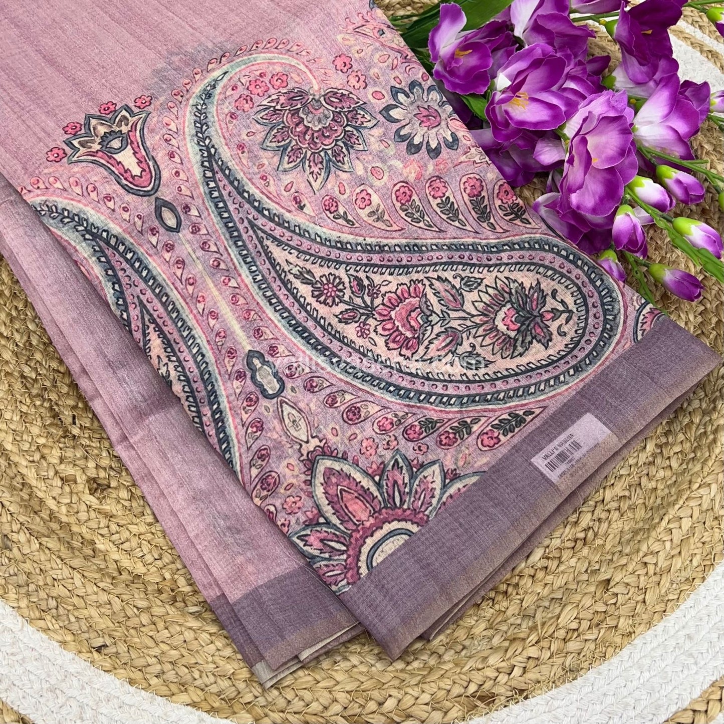 Semi Chanderi Saree - Digital Printed - VVSCD001