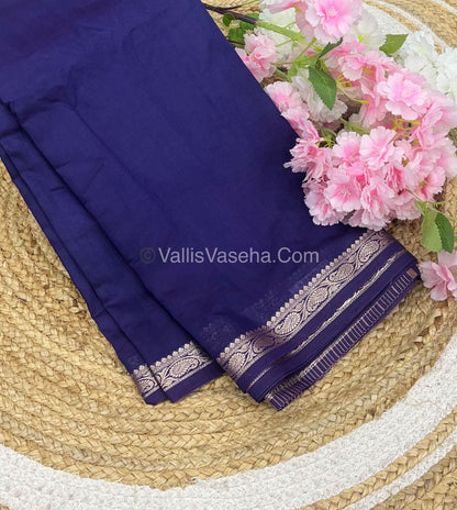 Semi Crepe Silk - Violetish Blue Shade - VVSCS005