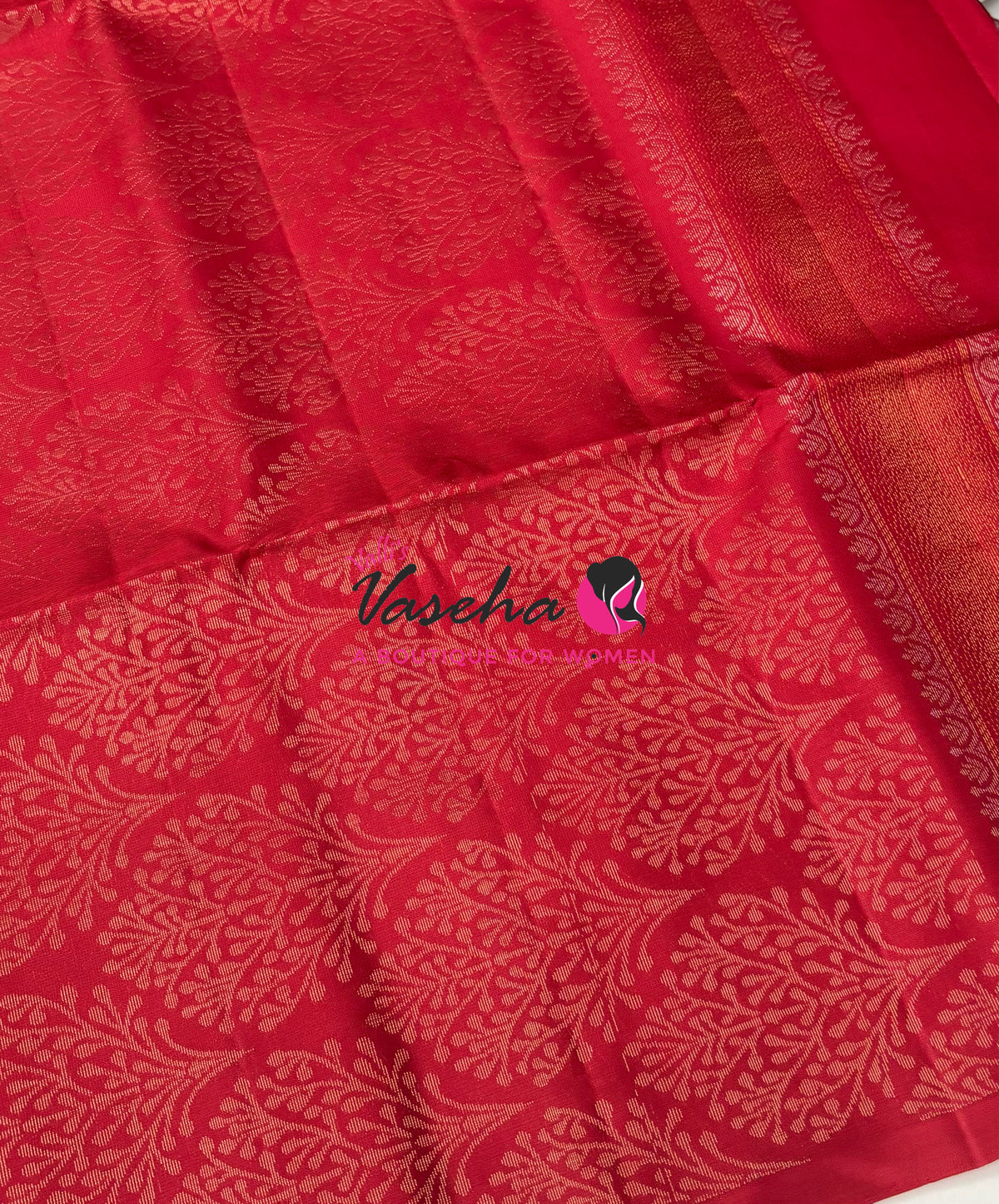 Pure Soft Silk Saree  - Red Shade - VVPSS094