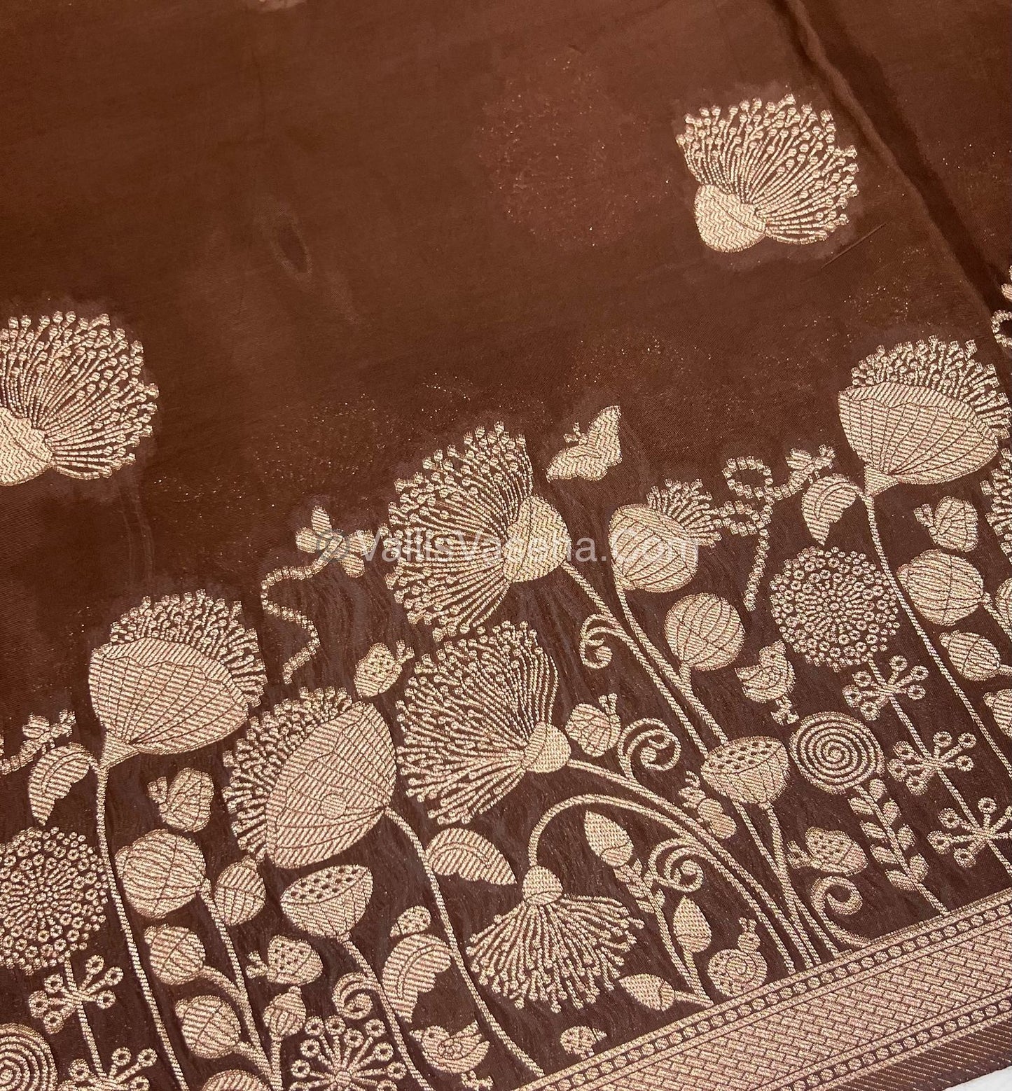 Banarasi Premium Viscose Saree - Brown Shade - VVBPV001