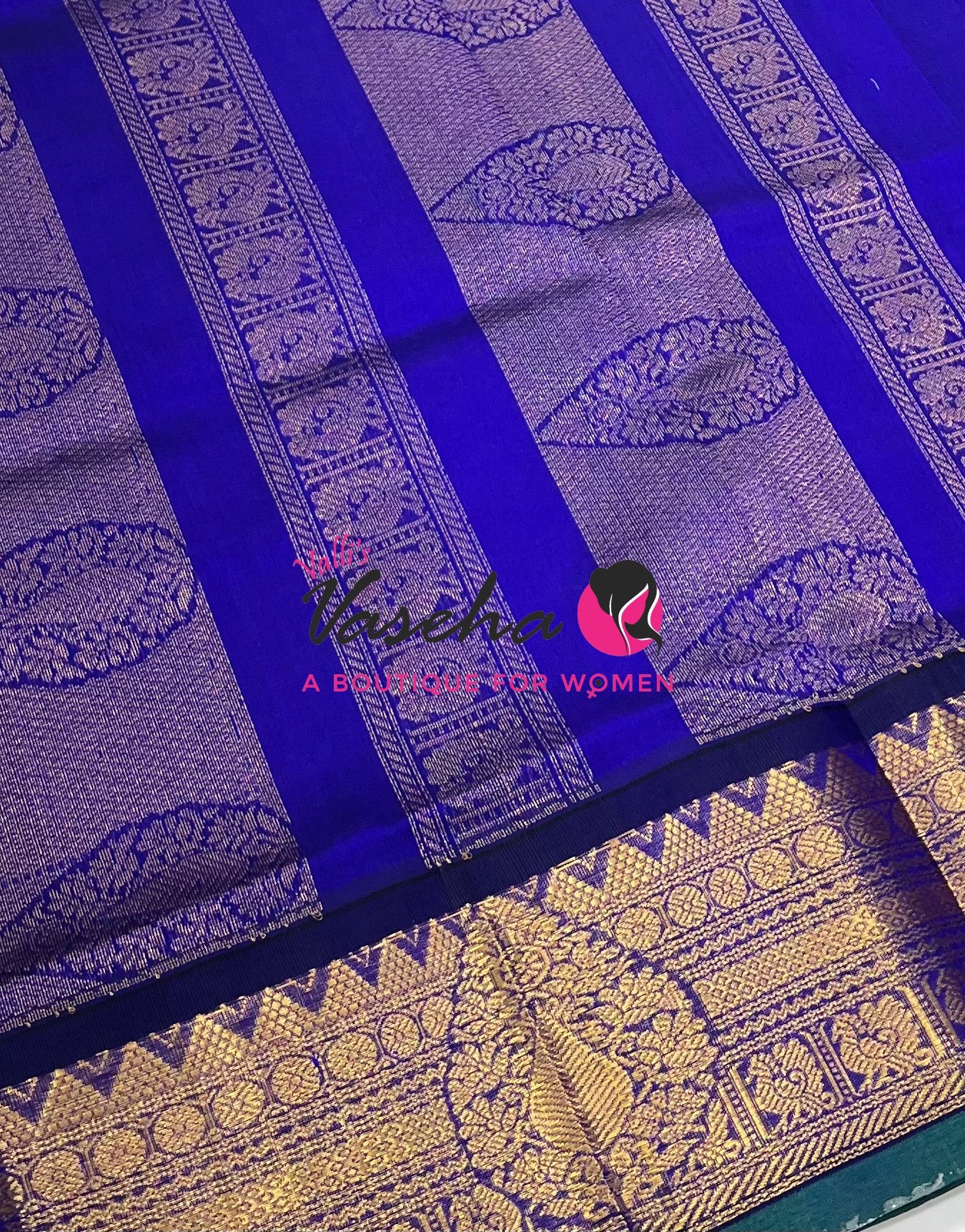 Pure Korvai Silk Cotton Saree - pinkish purple with purple- VVKSC019