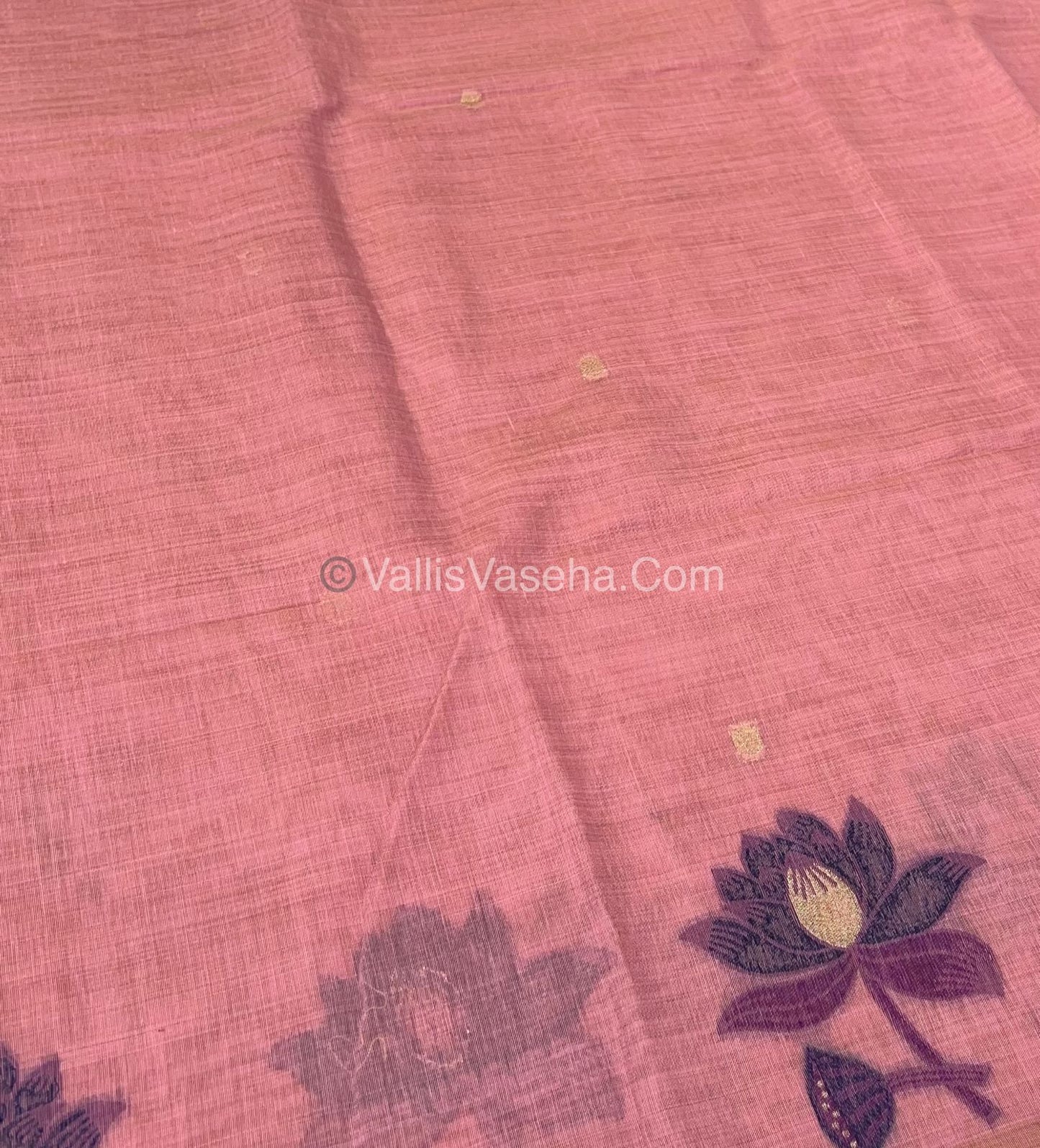 Muga Cotton Saree - Contrast Blouse - VVMCS001