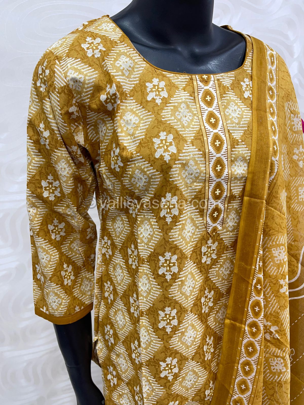 Ready Made - Semi Patiyala 3(pc) Set - Printed Cotton - VVRSP001