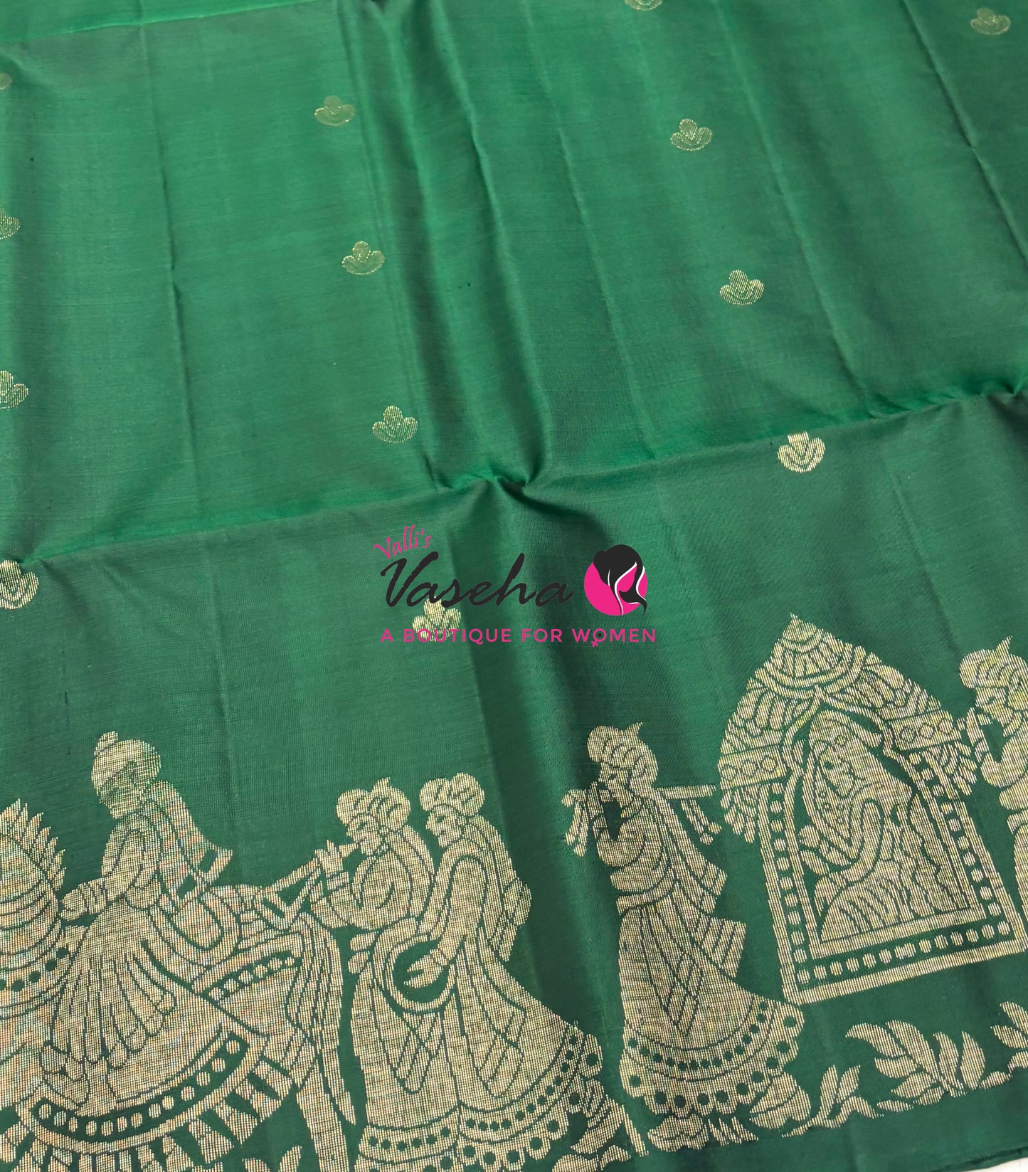 Pure Soft Silk Saree  - Green Shade - VVPSS094