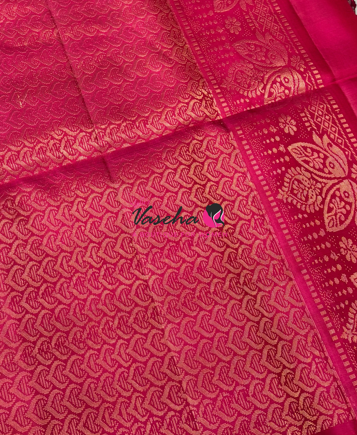 Pure Soft Silk Saree  - Small Pazhum Pazhamum Checks - VVPSS159