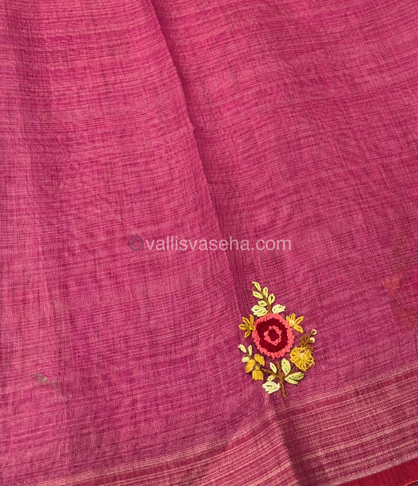 French Knot - Tissue Saree - Pink Shade - VVLFN002