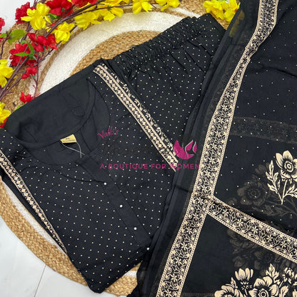 Ready Made | Anarkali Set  |Salwar, Kameez & Duppatta(3pc)|Cotton |VVRMS026