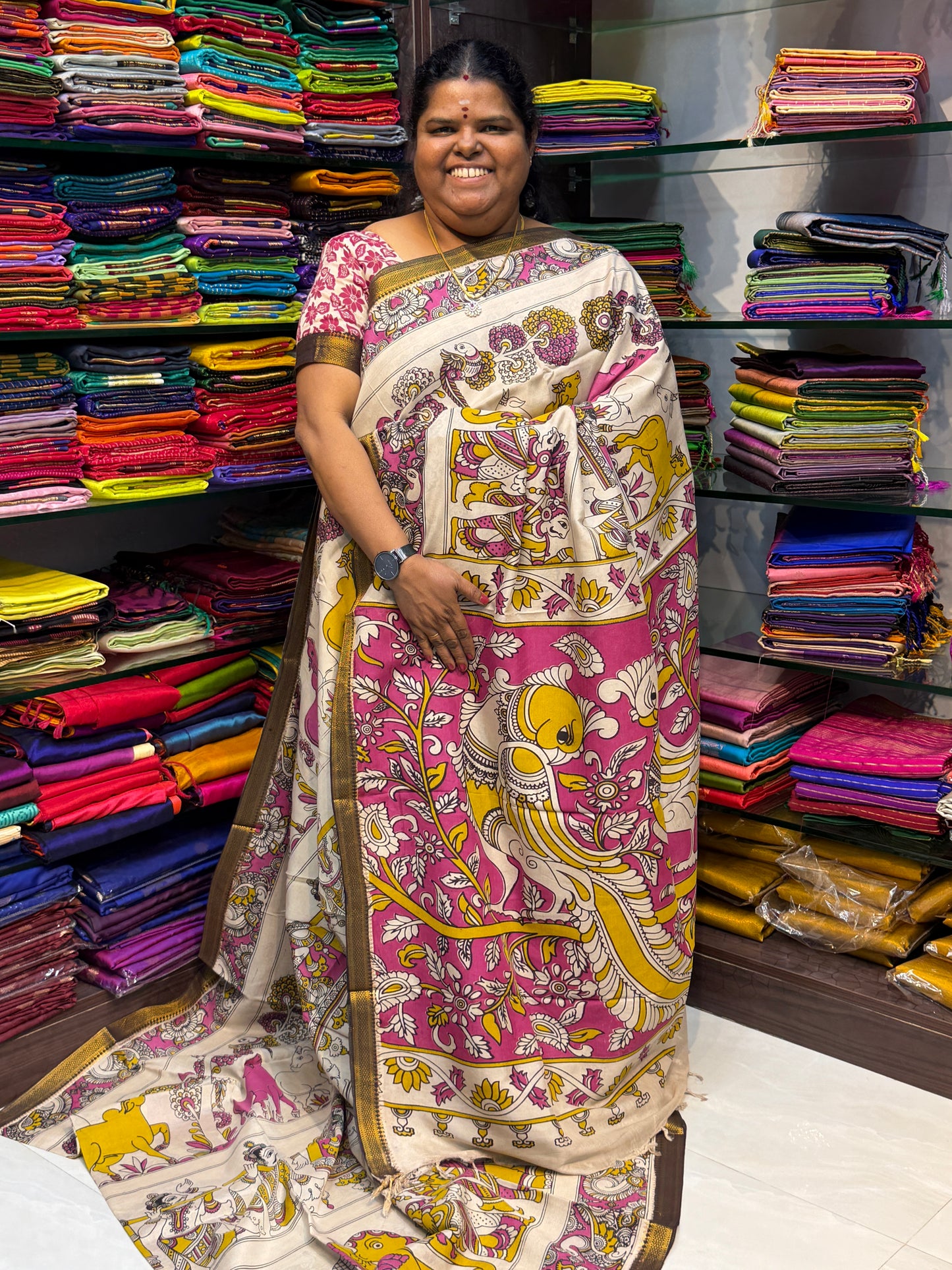 Chennur Silk | Kalamkari Prints | VVCKS006