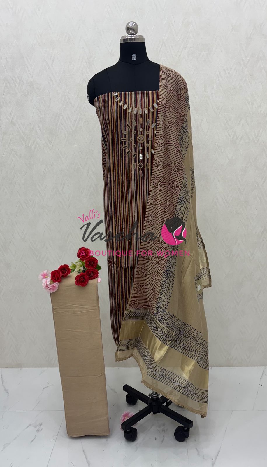 Unstitched Cotton Salwar Material  | VVUSM034