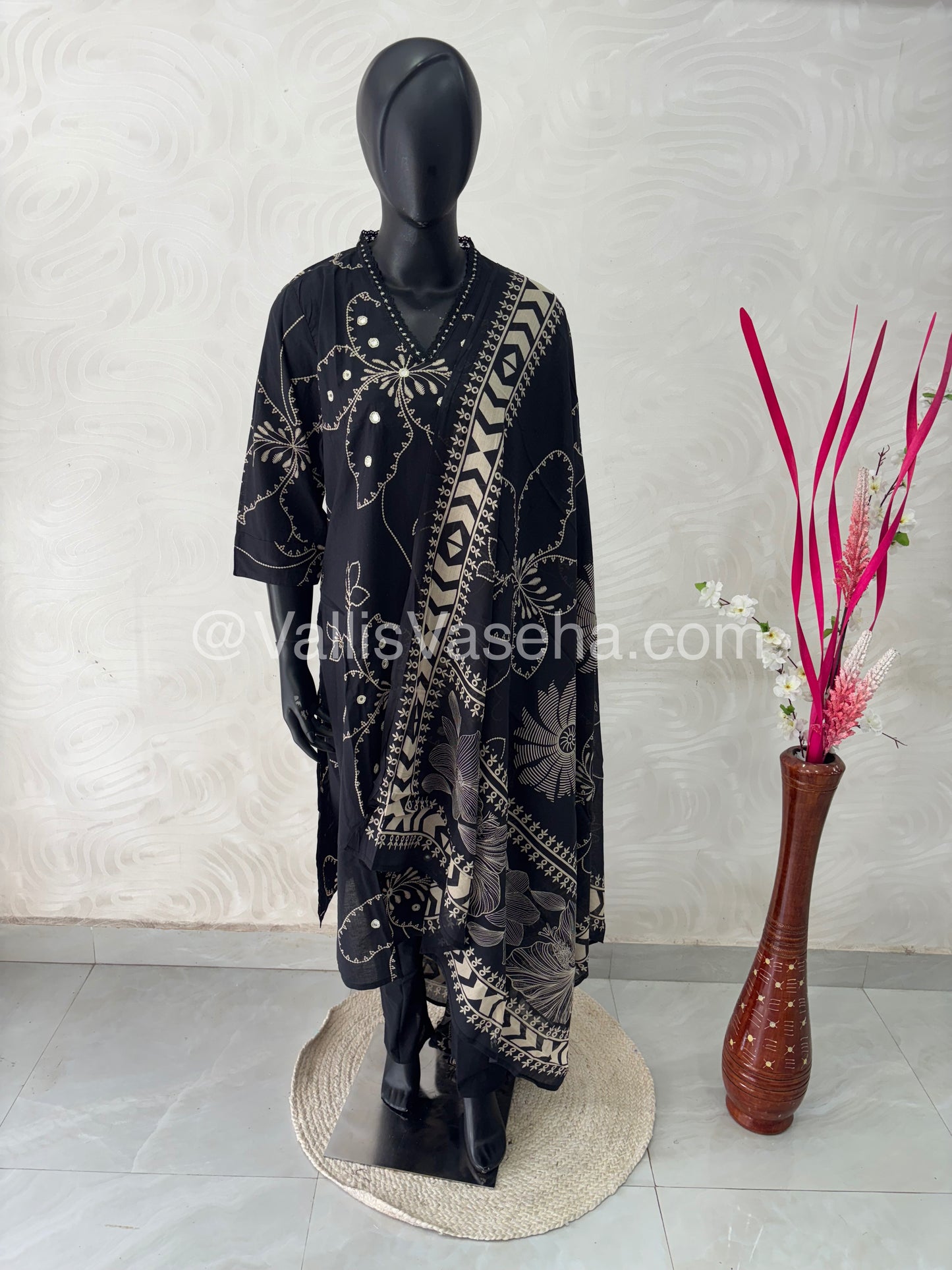 Readymade 3pc Set - Printed Cotton - VVRMS002