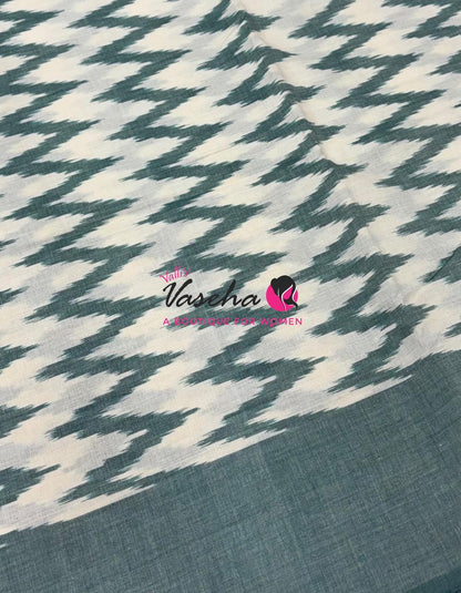 Ikkat Mercerised Cotton Saree - Single Ikkat - VVIKS001