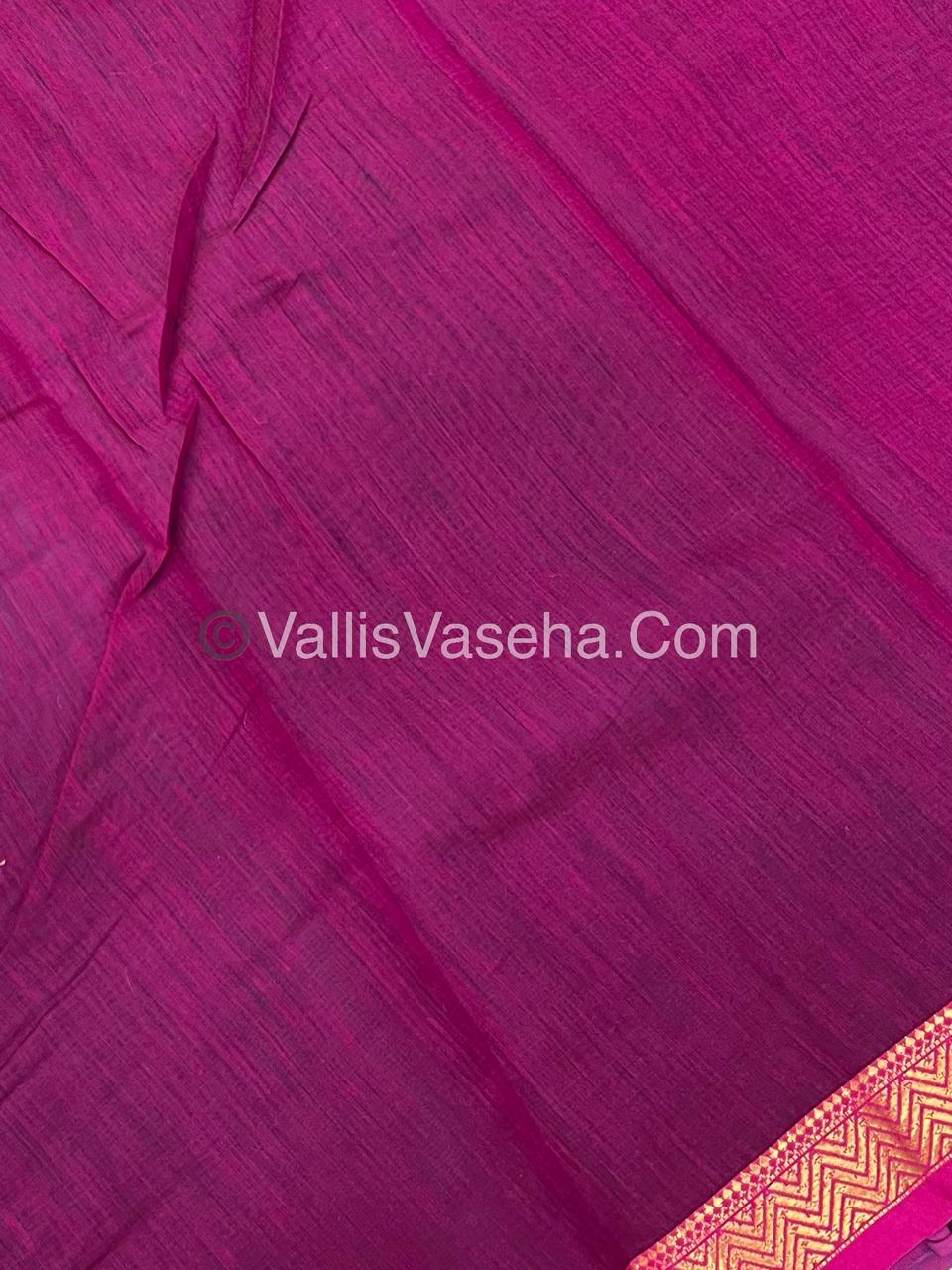 Fancy Mixed Cotton - Ramar Blue With Pink Shade - VVFMC005