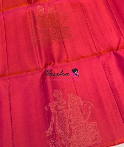 Pure Soft Silk Saree  - Peachish Pink Shade - VVPSS133