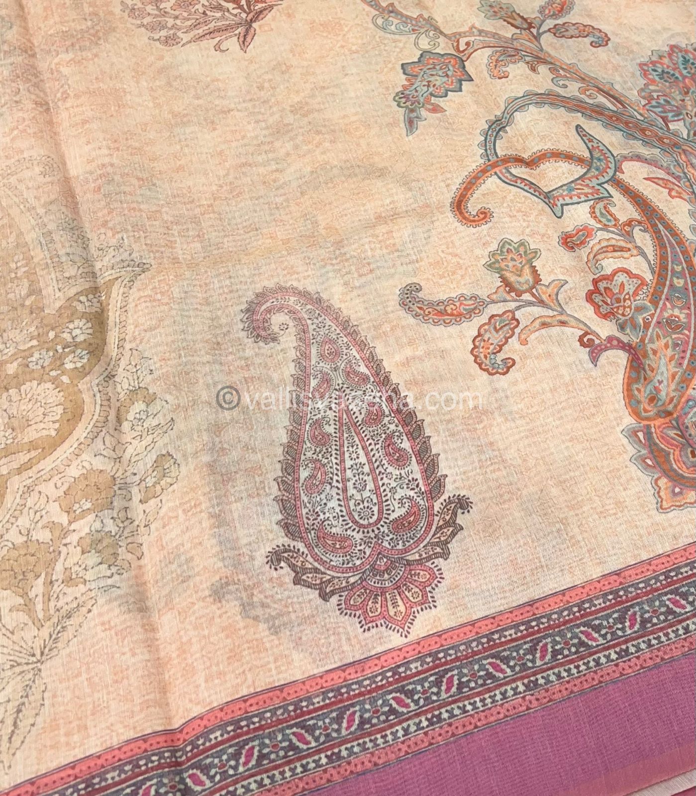 Semi Chanderi Saree - Digital Printed - VVSCD001
