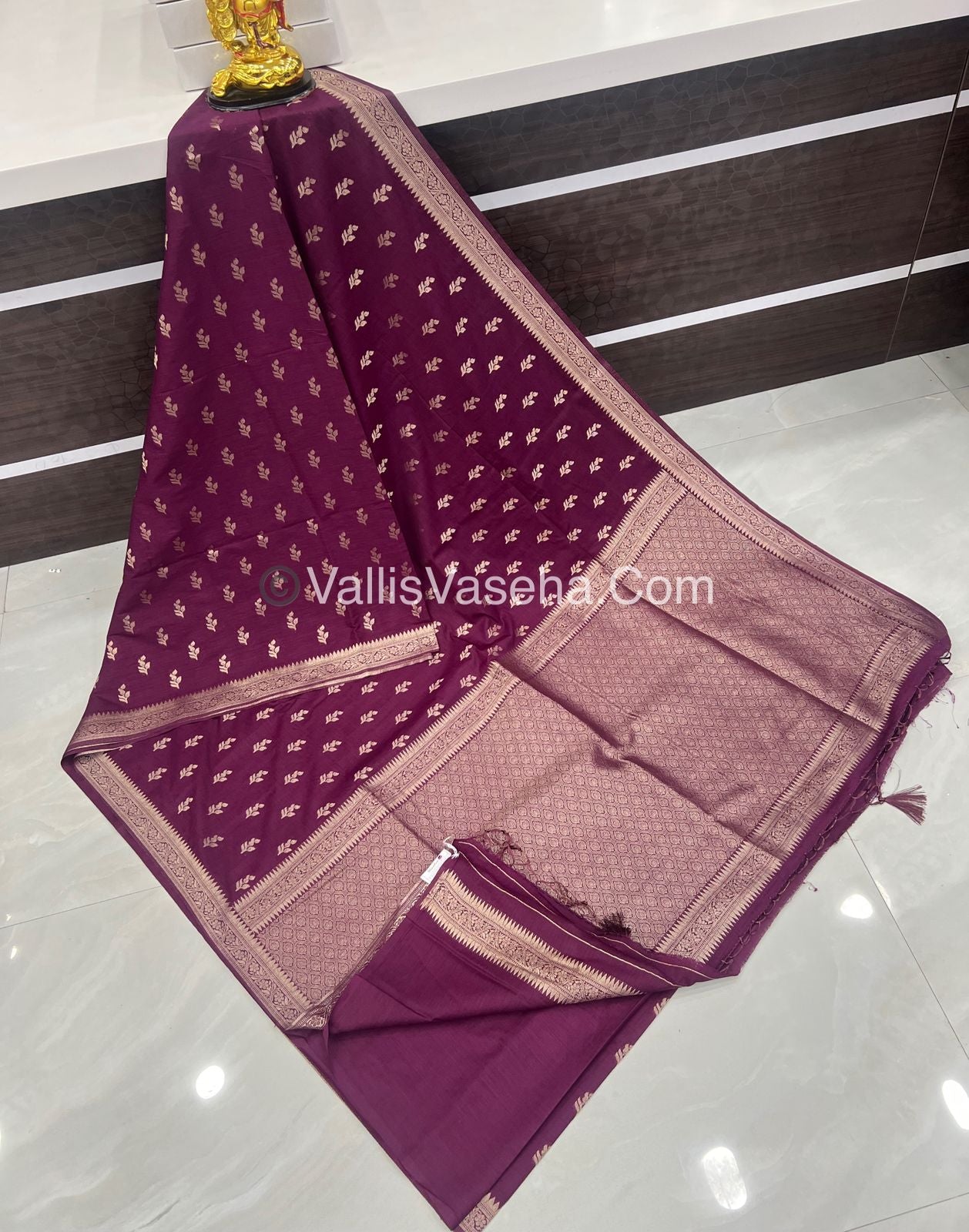 Banarasi - Heritage Silk - Semi Kathan Silk - Wine Shade - VVBHS003