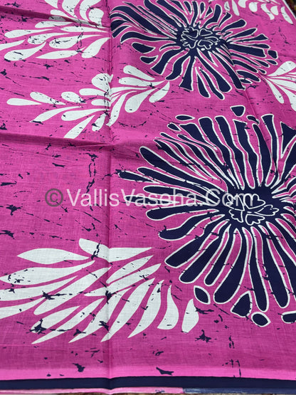 Pure Soft Mul Mul Cotton Sarees (Half & Half )- VVMMC005