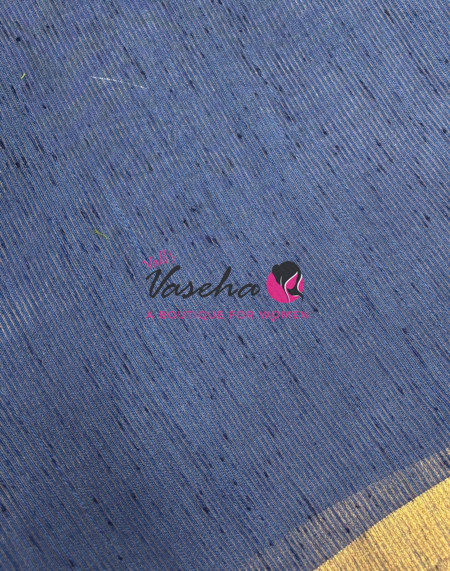 Semi Duppion Tussar Silk Saree | Blue Shade |VVSDT001