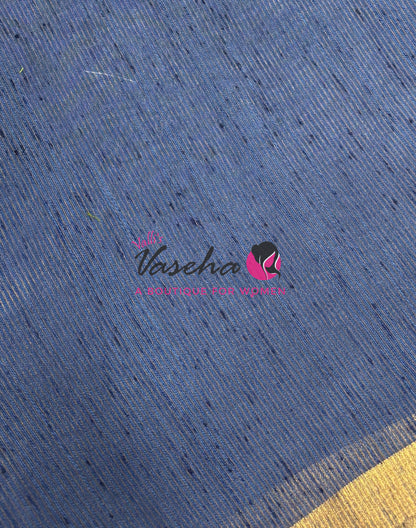 Semi Duppion Tussar Silk Saree | Blue Shade |VVSDT001