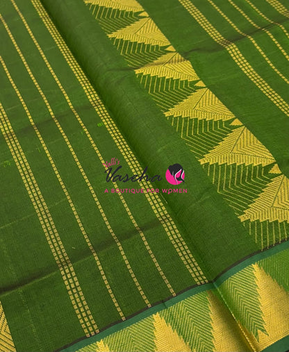Semi Silk Cotton Saree - Checked Pattern with Butta  - VVSSC012