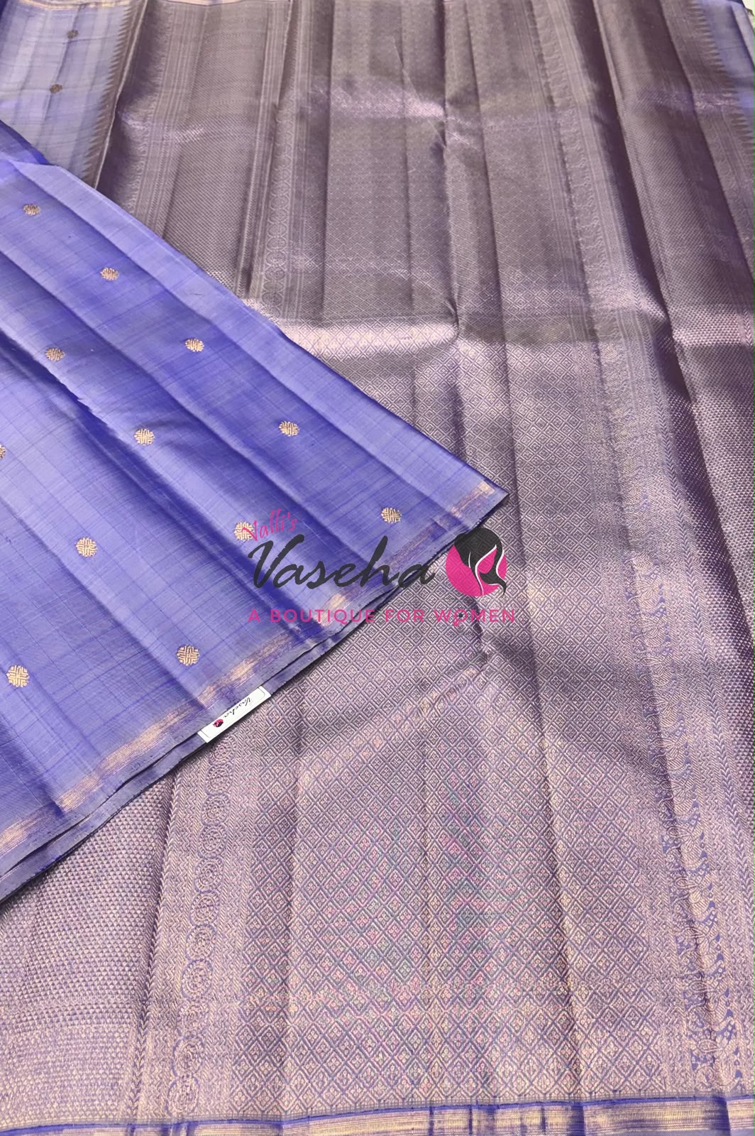 Pure Kanchipuram Silk Saree - Dual Tone Lavender Shade - VVPS006