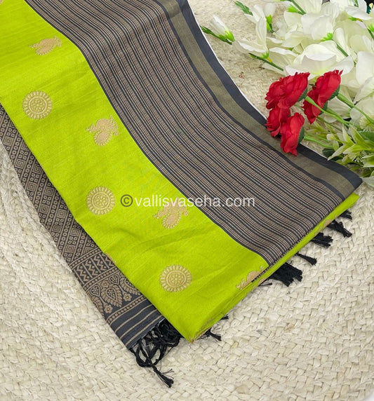 Semi Chappa Silk - Green with Black - VVSC003