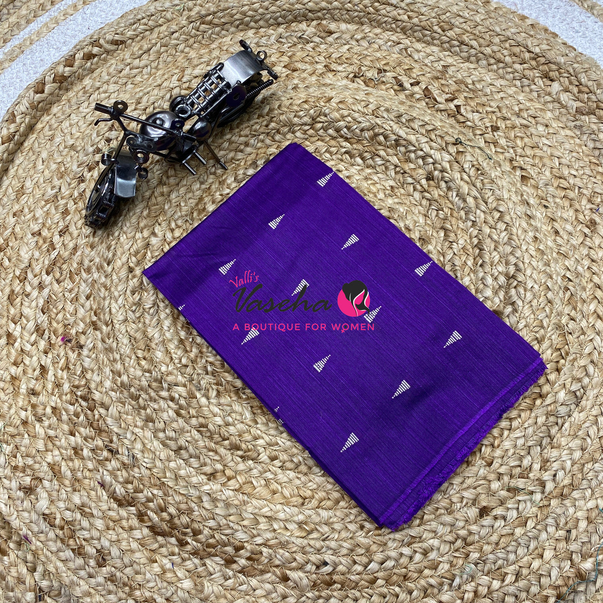 Blouse Bit - Pack Of 10pcs - Assorted-  Light - Semi Raw Silk - Thread Butta - 1 mtr - VVBB006