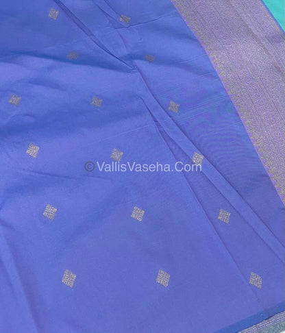Semi Kanchi Silk - Blue & Lavender Shade  - VVSKS004