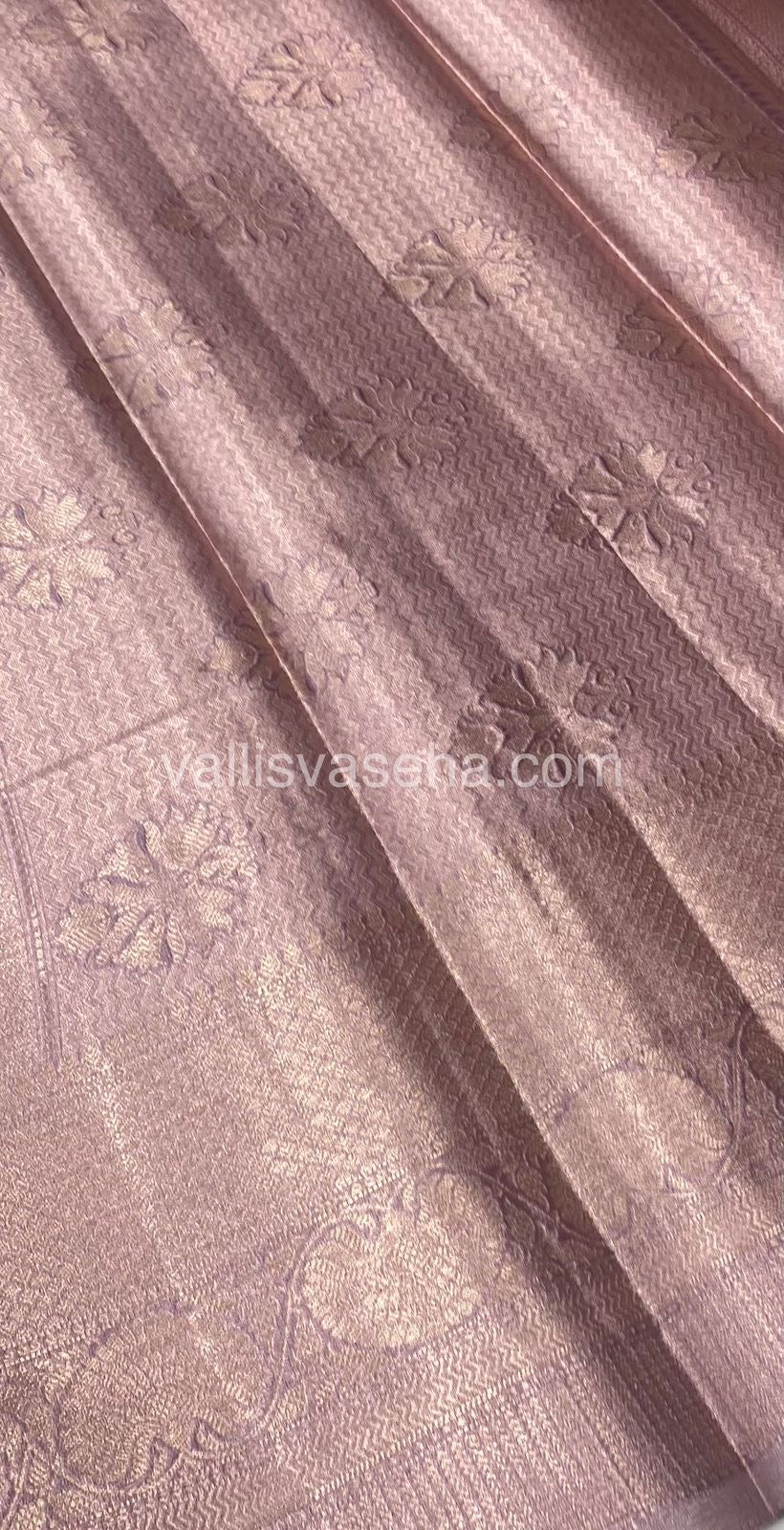 Semi Bridal Tissue Sarees - Light Lilac mixed Pink Shade - VVSBT002