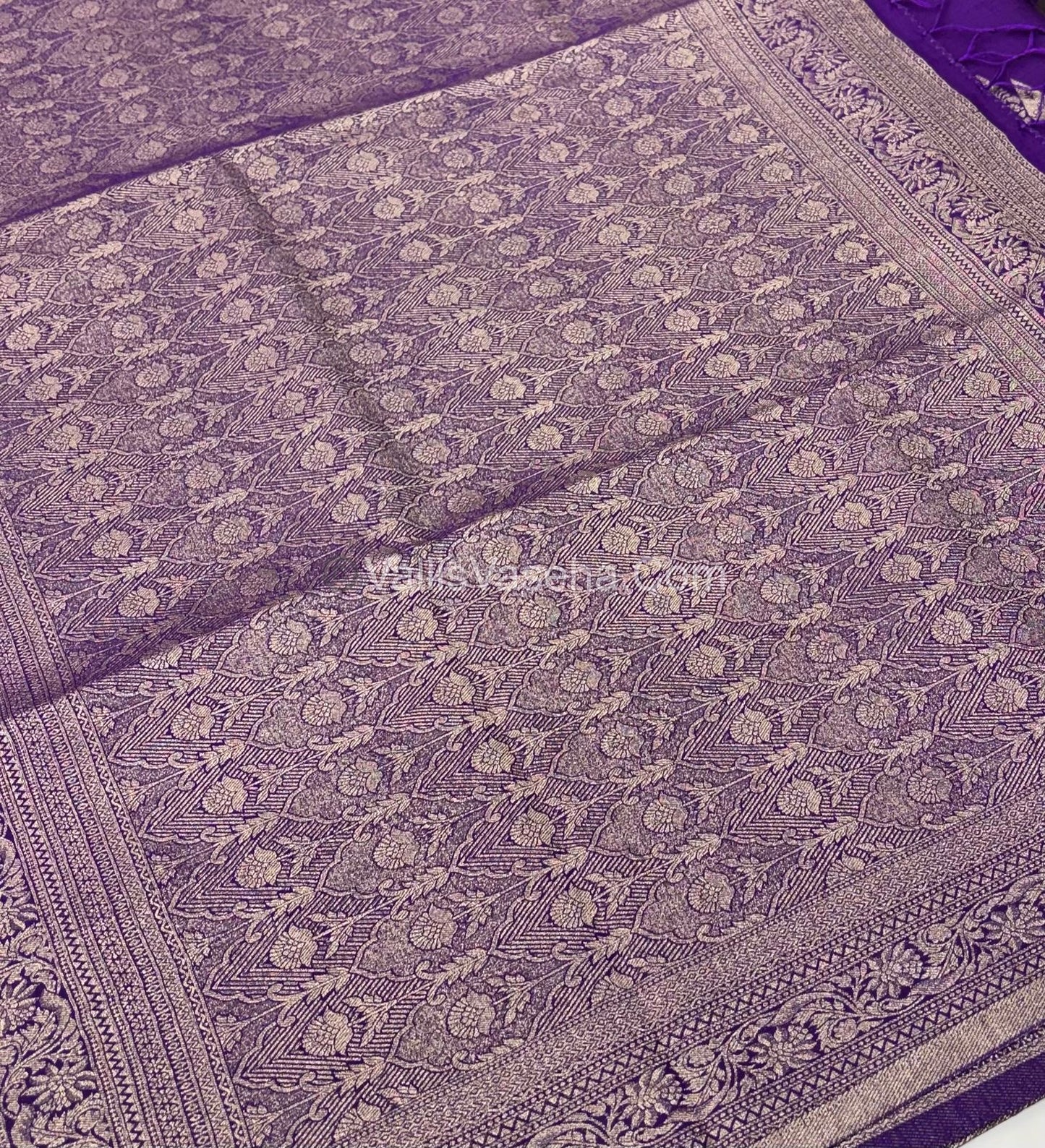 Banarasi - Heritage Silk - Semi Kathan Silk - Purple  Shade - VVBHS009
